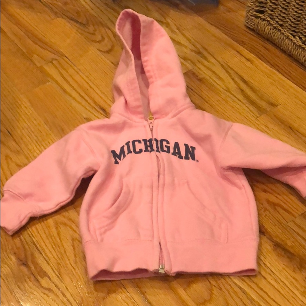 Michigan Pink Hoodie 12m